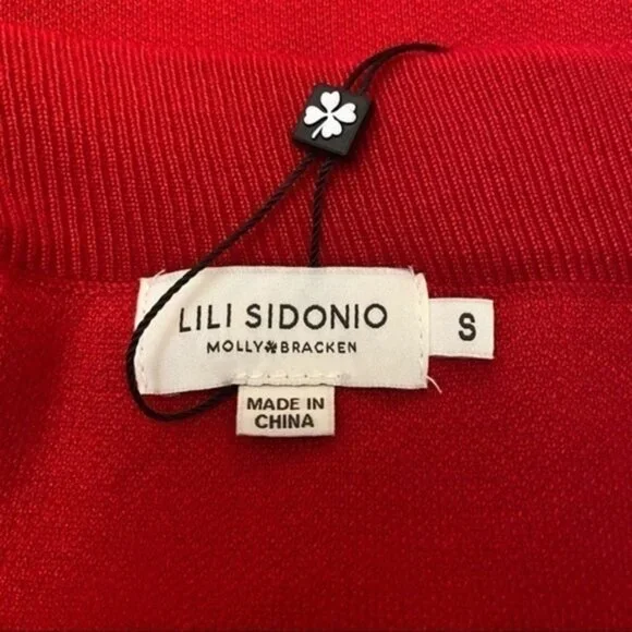 NWT LIli Sidonio Red Knit Aline Skirt - Picture 4 of 6